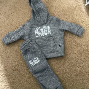 Gray NBA Fleece Jogger Set